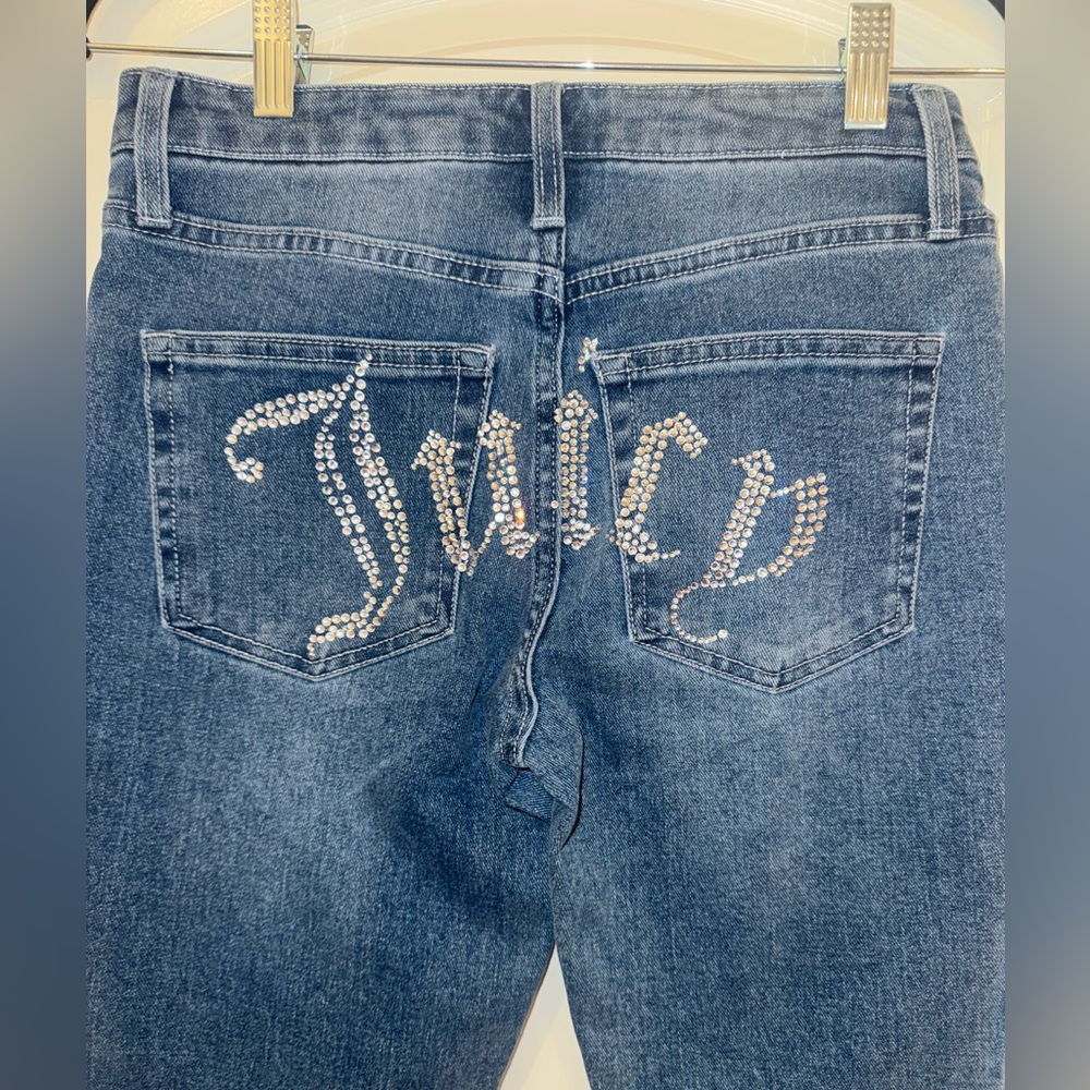NWT Juicy Couture Low Rise Flare W/ Stone Medium Wash Jeans
